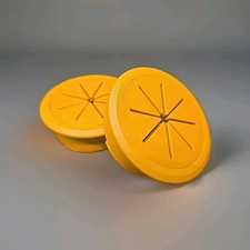 Boporeae - 2PCS 50mm Flexible Wire Rubber Grommet, Desk Cable Hole Cover Brown.