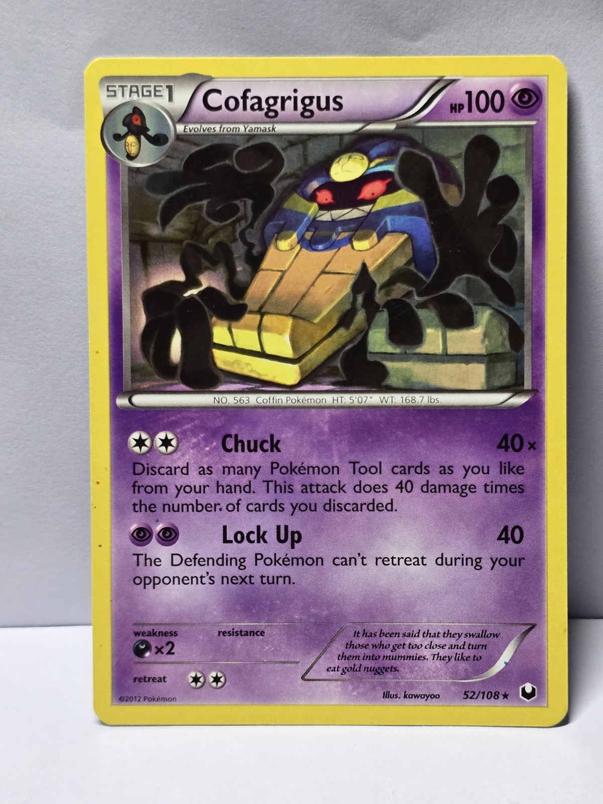 Cofagrigus 52/108 Rare Regular Dark Explorers LP