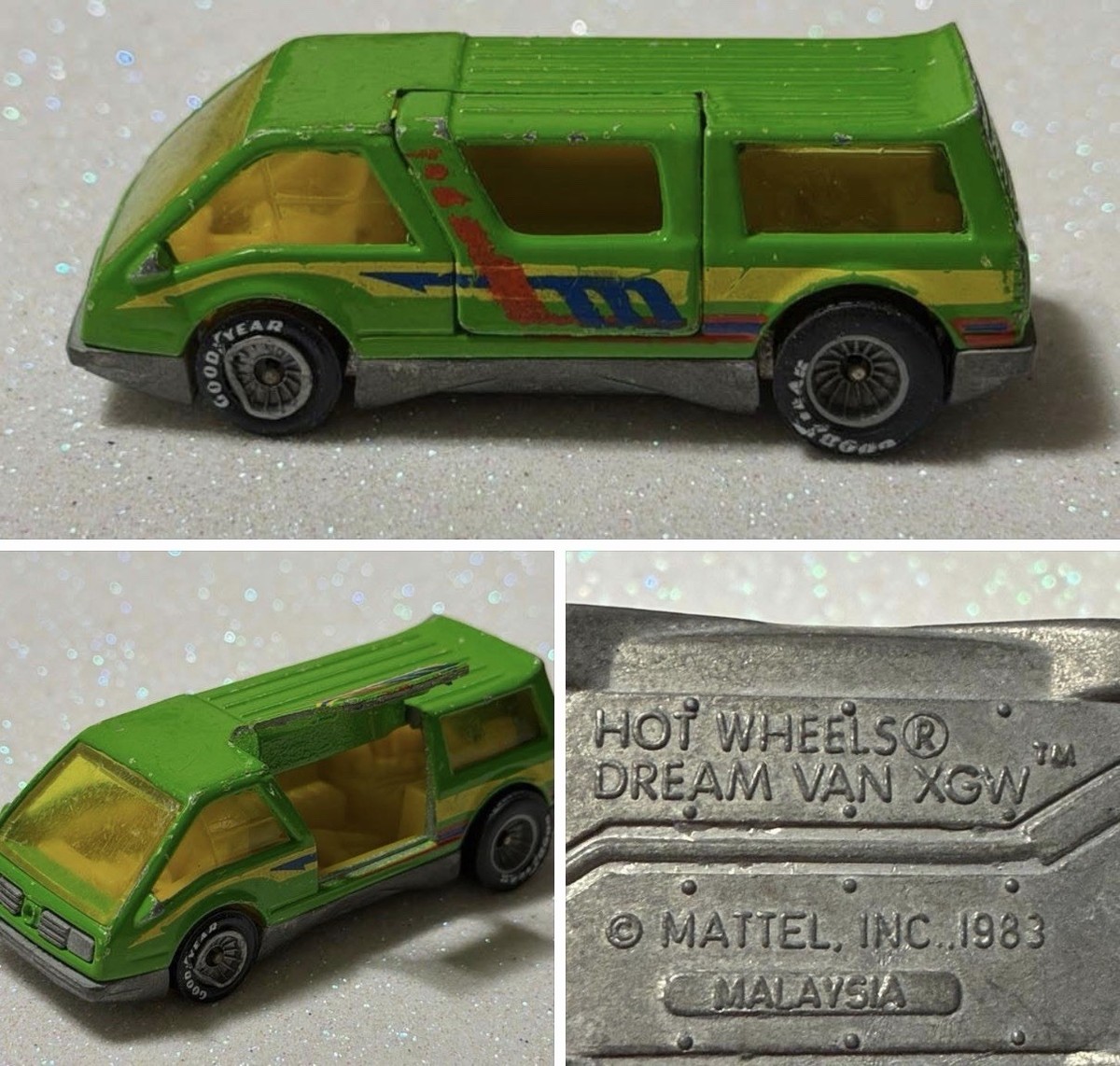 VINTAGE HOT WHEELS REAL RIDERS DREAM VAN XGW LIGHT GREEN *Malaysia