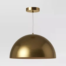 Valencia 17.75" Pendant Lamp Brass - Glossy Modern Inspired Design open box