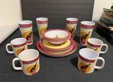 Vintage 2002 Coca Cola Gibson Everyday Dinnerware 5 Piece Service for Four