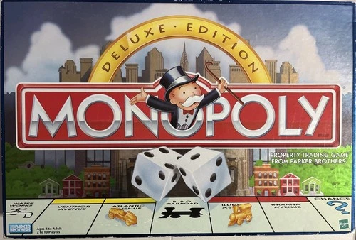 Monopoly Deluxe Edition BG (2) Vintage 1998 Parker Brothers Used