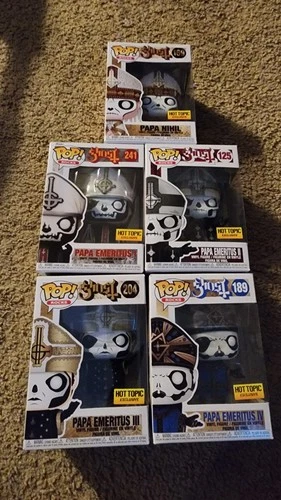 GHOST Funko POP! Rocks HOT TOPIC Exclusive Papa Emeritus I II III IV Nihil LOT