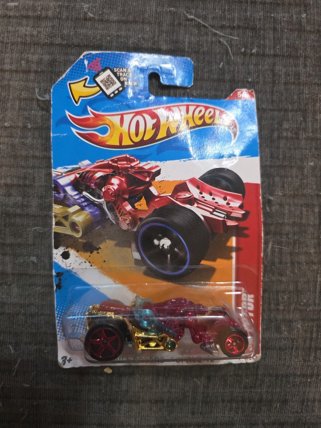 2012 Hot Wheels SPECTOR Red 195/247 GREAT CARD Thrill Racers Space