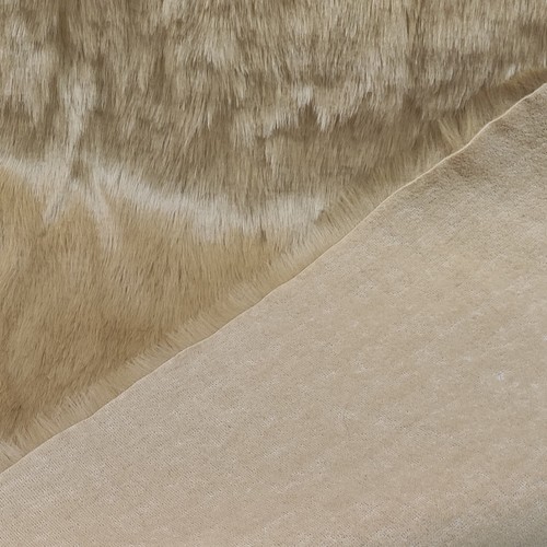 Magnolia Beige - Tessuto pelliccia sintetica di lusso - più lunghezze - AC 435 - Foto 2 di 3