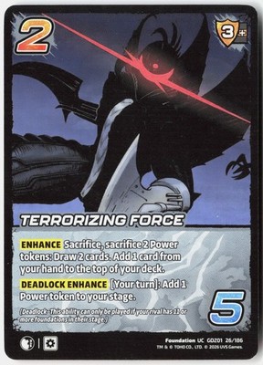 Terrorizing Force Uncommon Godzilla: Reign of Kaiju GDZ01 26/186 LP