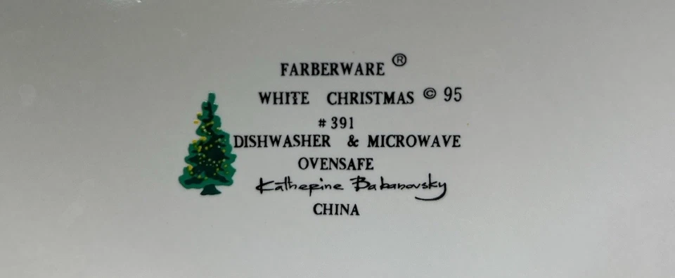 Plato redondo Farberware 95 blanco Navidad #391 Foto 2 de 2
