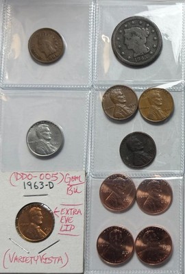 CENTURIES OF AMERICAN CENTS, STEEL, WHEAT, INDIAN HEAD, MATRON LARGE, MINT & ERR