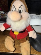 Vintage Walt Disney World Grumpy Bean Bag Stuffed Plush Toy Snow White 11 NWT