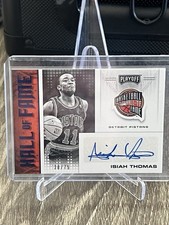 2020-21 Chronicles Playoff Isiah Thomas Hall of Fame Auto Autograph /75 Pistons