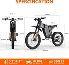 EKXbike Electric Dirt Bike 8000W Peak Electric Motorcycle 60V 30Ah 60MPH 60 Mile — photo 8