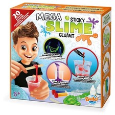 Buki Mega Sticky Slime Science Kit 20 Experiments Fluffy Glow Gold Kids 8 