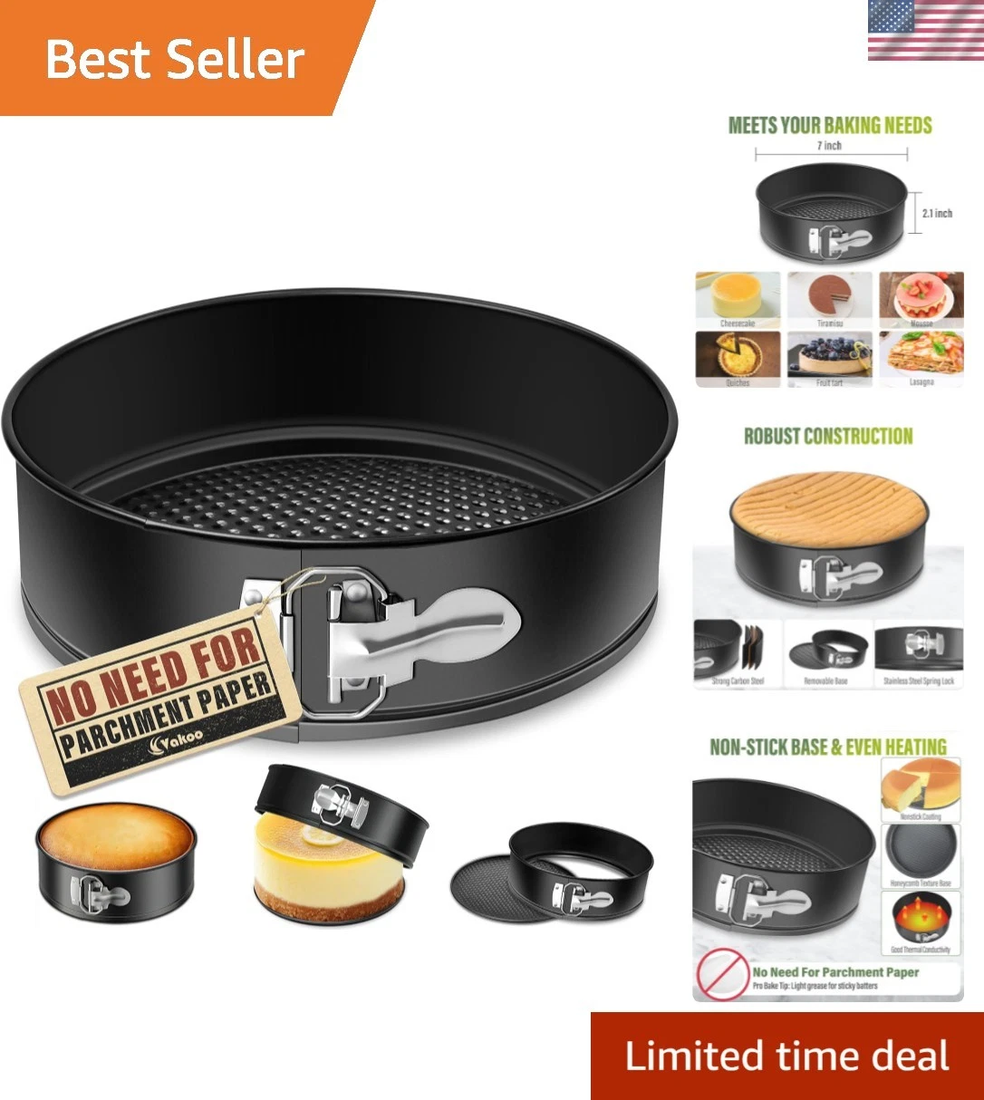 Springform Pan - Nonstick, Leakproof Cheesecake Pan for Baking, Easy Release,...