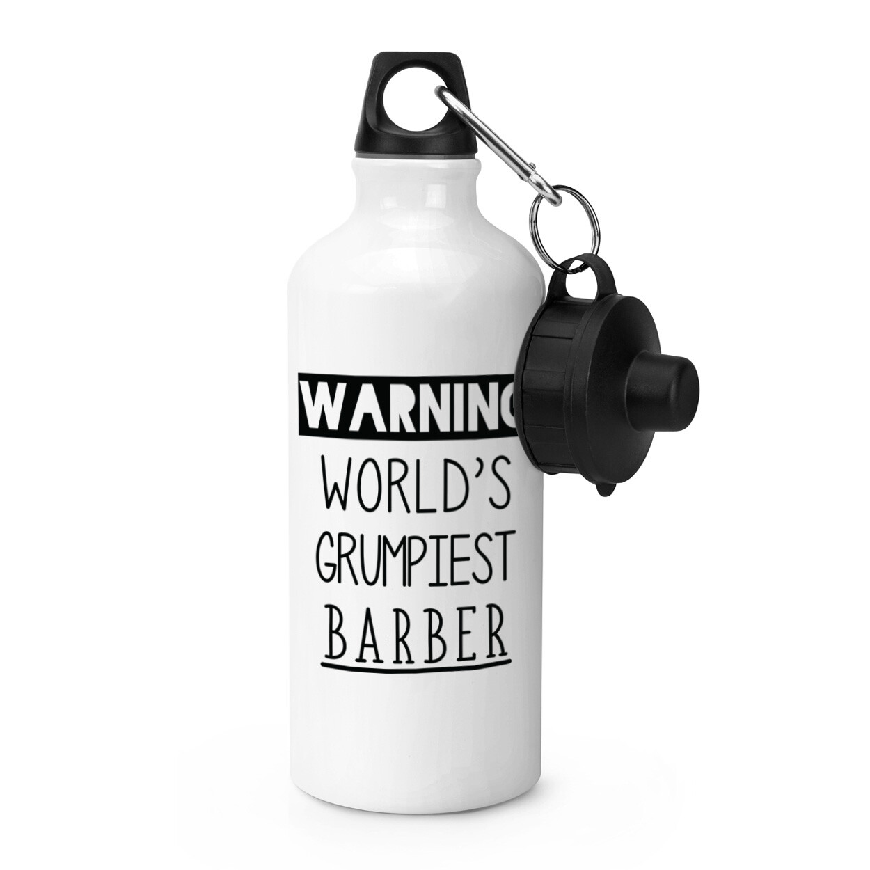 Warning World's Grumpiest Barber Sports Water Bottle Grumpy Awesome Best Funny