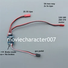 5A Brushed ESC Two-way 2s 3s Lipo 130 180 260 motor RC boat car Speed Controller