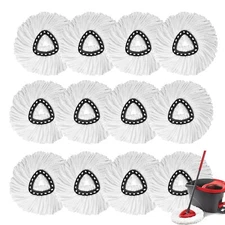 12 PCS Spin Mop Replacement Head,100% Microfiber Mop Refills Head C... Fast Ship