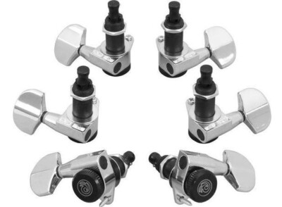 D'Addario PWAT-331L Auto Verriegelung Tuner Maschinenköpfe Chrom VERSION