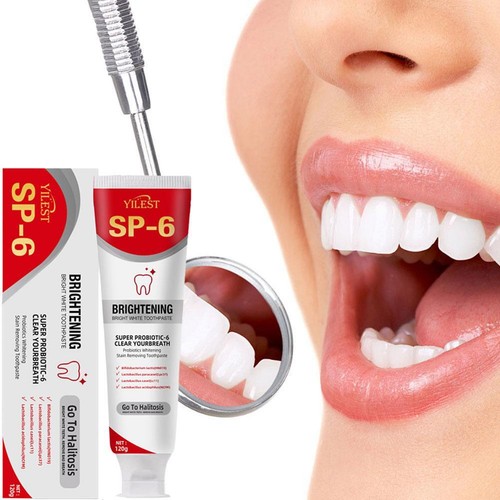 SP-6 Probiotics Bright White Zahnpasta, frischer Atem, Super Probiotic-6 120g - Picture 7 of 13