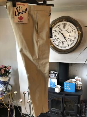 DSQUARED2 Mens casual Hockney Fit Stone chino trousers size