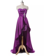 Train Off Shoulder Rhinestones beaded Evening Gown Women prom dress