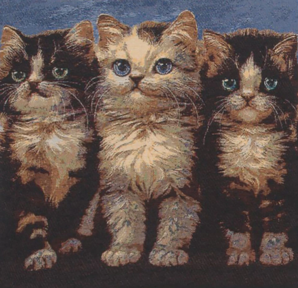 Fundas de almohada de cojín de tapiz jacquard importado Purrfect Company nuevas 16x16 pulgadas Foto 3 de 4