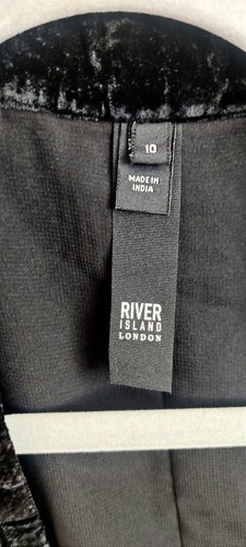 River Island Womens Black velvet embroidered kimono Size 10 - Picture 6 of 7