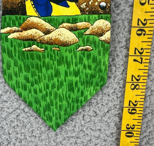 Golf Novelty Men's Necktie Tie Sand Trap at Night by Everyday Classic Length Tie - Picture 4 of 7