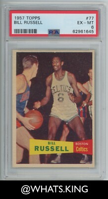 1957 Topps Basketball 77 BILL RUSSELL PSA 6 ICONIC Celtics Rookie
