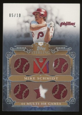 2010 Topps Sterling MIKE SCHMIDT 6 Piece Game Used Patch Relic /10 WOW 44 Multi