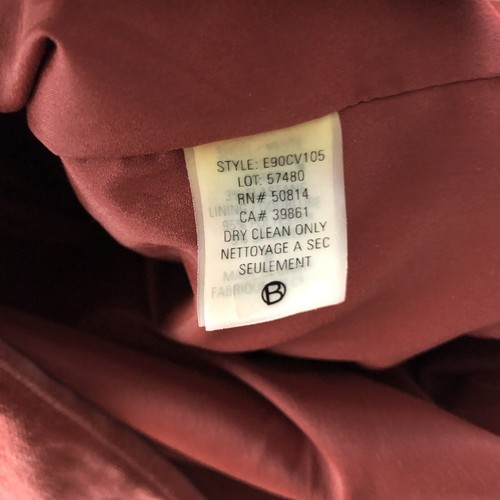 Blazer donna Elie Tahari rosso cucito velluto come un bottone taglia 6 - Foto 7 di 9