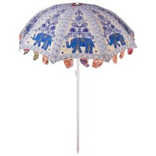 Indian Handmade Multicolor Garden Umbrella Indian Outdoor Sun Shade Patio
