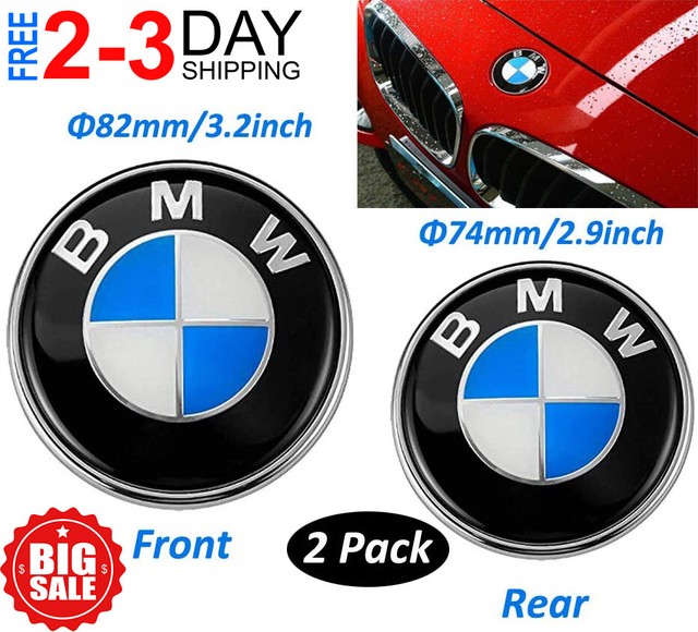 BMW Logo Emblem Replacement Hood Trunk 82mm E30 E36 E46 E34 E39 E60 E65