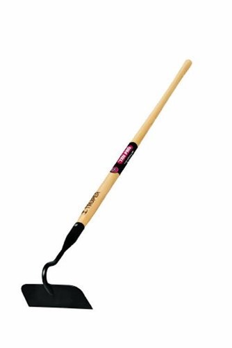 Truper 30006 Welded Garden Hoe - 6" Steel Head, 54" Wood Handle With Comfort Grip, For Weeding & Cultivating