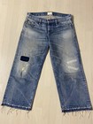 SIMON MILLER W005 BALTIC CROPPED FRAYED WIDE LEG DISTRESSED DENIM JEANS $275 27 — photo 1