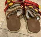 Suicoke Slide Leather Moto Red Beige 8 sandal slipper flip flop sheepskin — photo 4
