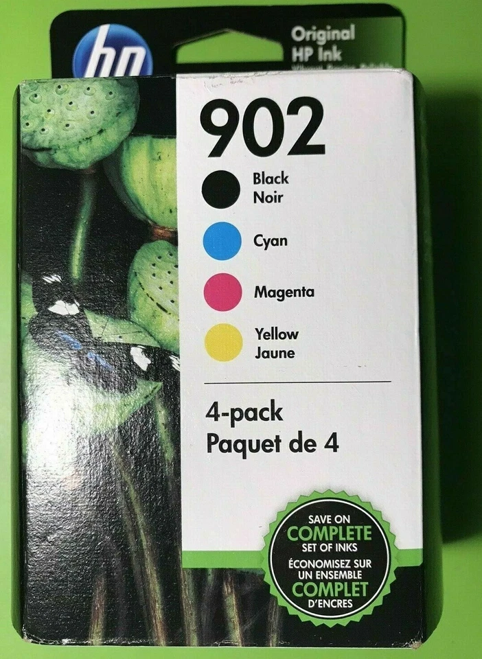 Cartucho de tinta HP 902 genuíno combo-B/C/M/Y para impressora HP 6978-OEM-4PK - Imagem 3 de 4