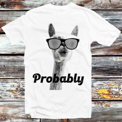 Vermutlich Lama Alpaka Sonnenbrille T-Shirt B1162