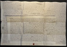 1739 Indentured Deed, Oatly Farm; Cannington, Somerset; Blake & Smyth