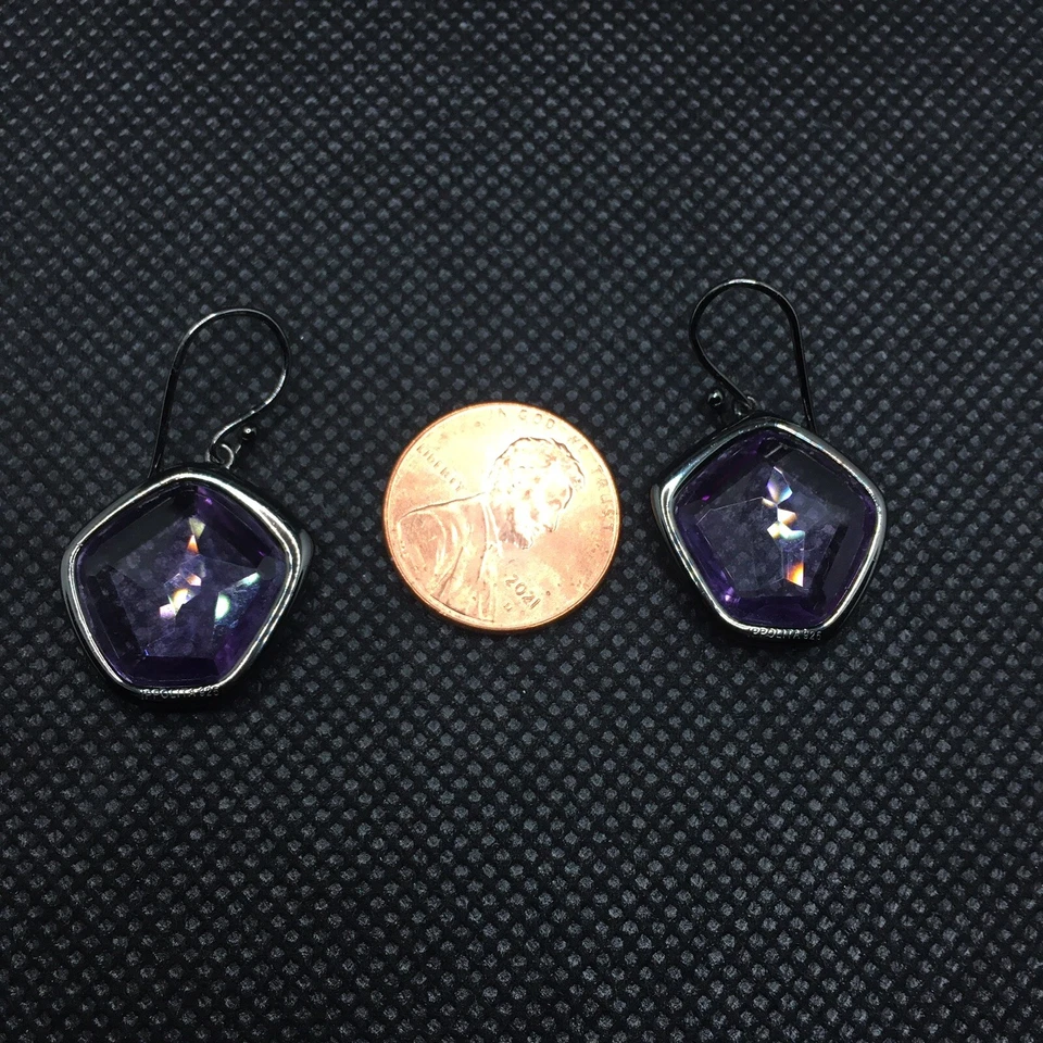 IPPOLITA  Amethyst Diamond Wicked Sterling Silver Drop Earrings - Image 2 of 4