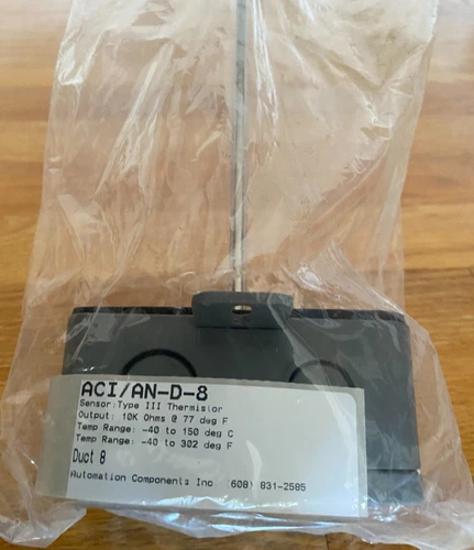 Duct Sensor~ Automation Components Inc A/N-D-8- Type III 10K , 8" Probe-NIP