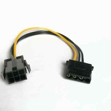 PCI-E Graphics Video Card 6Pin Female To D IDE 4Pin Power Cable Cord 18AWG Wire