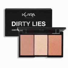 Klara Cosmetics-Dirty Lies - Contour, Bronzer, Highlighter Eyeshadow Palette AU