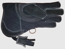 Gant De Fauconnerie En Cuir Nubuck 12 Pouces 3 Couches (Noir Doux)