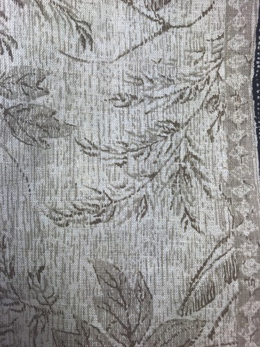 Skyel Enterprises 2267 Fabric Brown Black Leaves Branches Drapery 120�x128� MCM - Bild 3 von 9