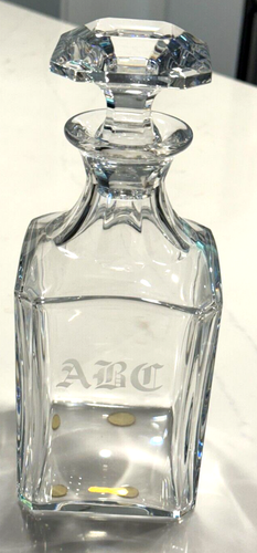 BACCARAT HARCOURT PATTERN SQUARE CRYSTAL DECANTER - Picture 3 of 9