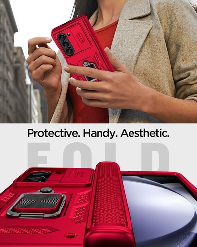 Für Samsung Galaxy Z Fold5 5G Hülle Hart Stoßfest Ring Halter Ständer Scharnier Cover - Bild 11 von 36