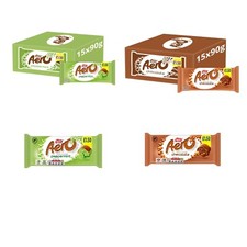 Aero Milk or Peppermint Chocolate Bar 90g | Pack of 8 or Full Box of 15