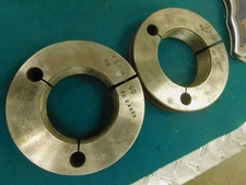 Pratt Whitney Go and No Go Thread Ring Gage Set 2-1/2"-18 NS3
