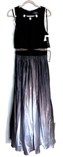 BETSY  ADAM Full Length Dress Gown - Purple Ombre - Crinoline Lining - 12 NEW
