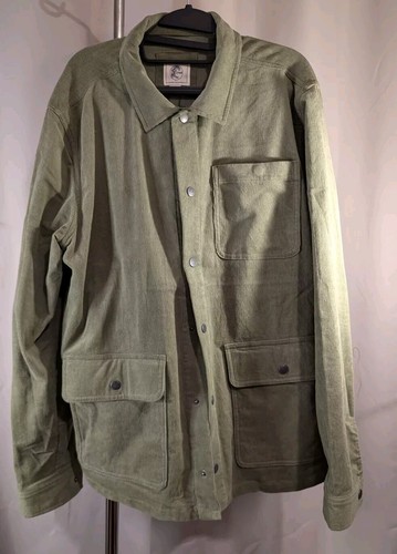 O'Neill Men's Trails Chore Coat Jacket Corduroy Snap Lightweight (B09) Sage - Picture 5 of 8